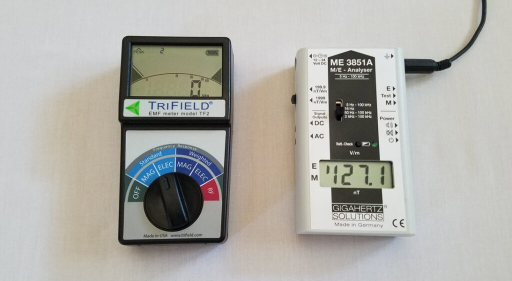 EMF Meter Comparison TriField TF2