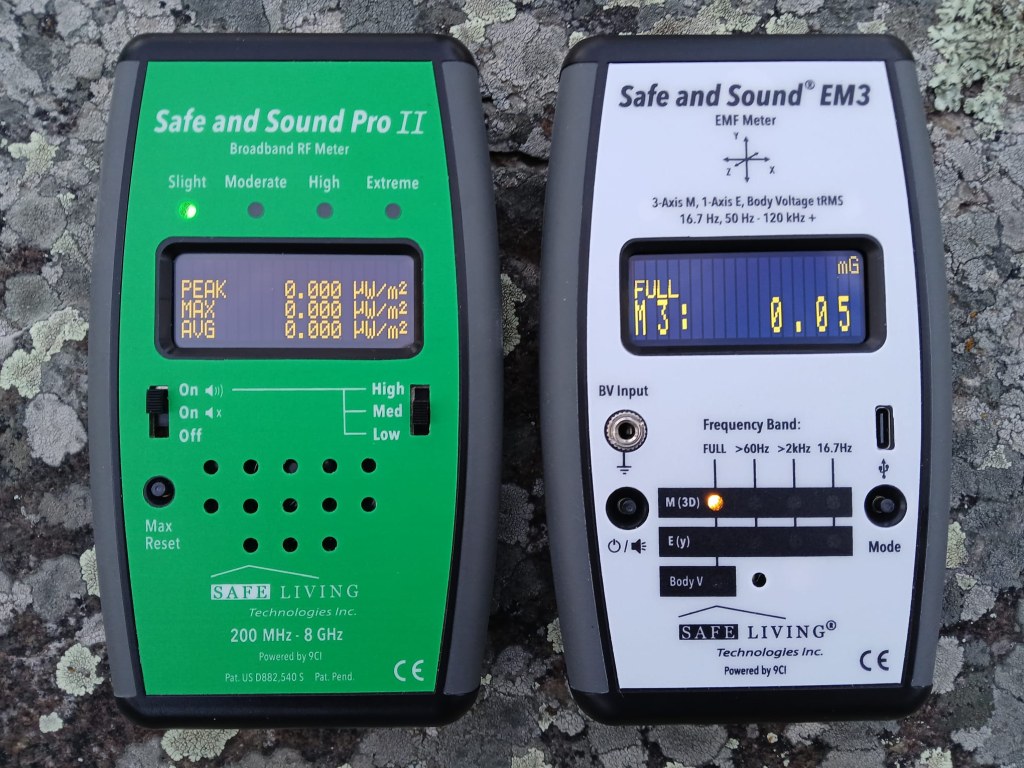 Safe and Sound Pro II and EM3 EMF Meters