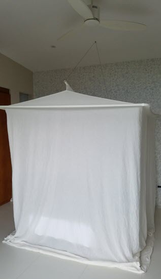 Installed Swiss Shield EMF Bed Canopy