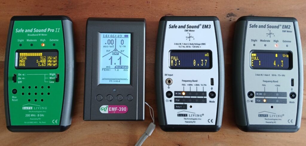 Comparing the GQ EMF-390 Meter to more accurate EMF meters